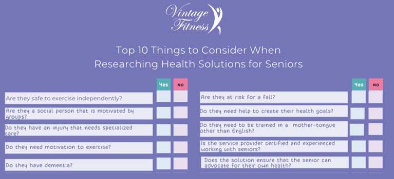 Top 10 things to consider when researching fitness for seniors