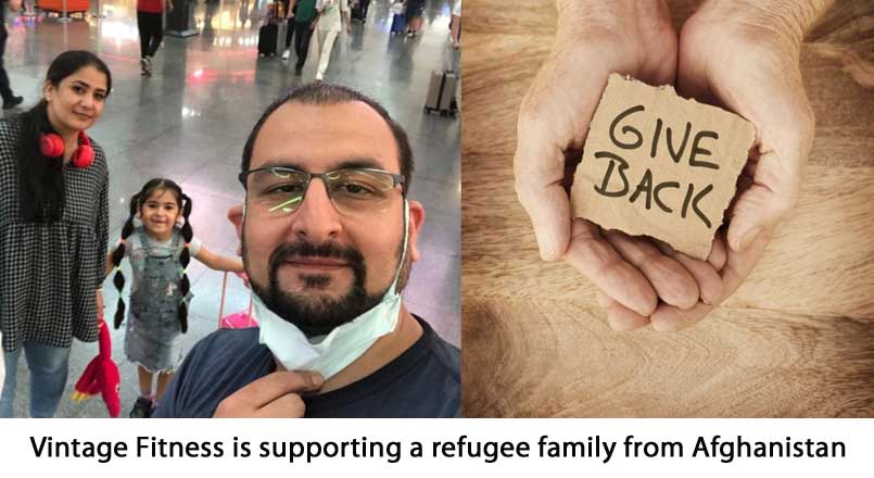 Vintage Fitness is supporting a family of three (Haroon, Seemera and Hania) from Afghanistan