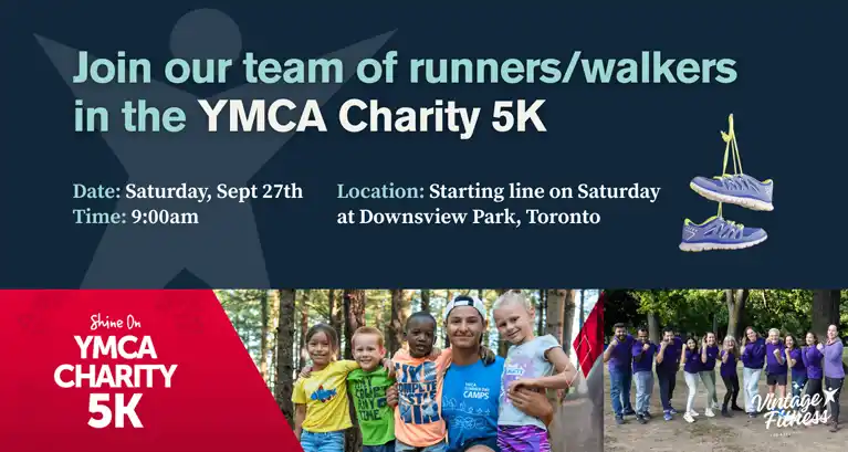 Vintage Fitness team joins YMCA Charity 5K in Toronto to support kids’ summer camp programs