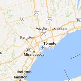 Toronto, East York, The Annex, Cabbagetown, Port Credit, Rosedale, Forest Hill, Leaside, Lawrence Park, Eglinton West, Etobicoke, Mississauga, Oakville, Burlington, Brampton, Scarborough, Pickering, Ajax, Whitby, Oshawa, Aurora, Richmond Hill, Unionville, Markham, Vaughan, Thornhill, Maple and Stouffville. 