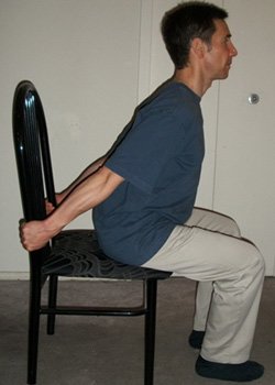 seated chest stretch