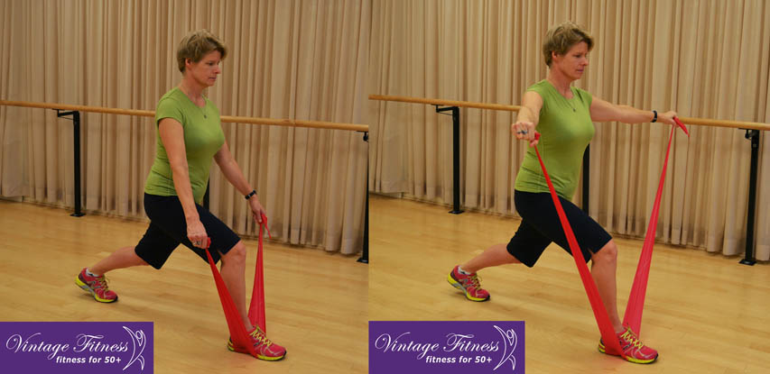 Side raises with a lunge