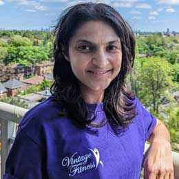 Aarti Jagiasi, Older Adults Fitness Trainer. Midtown Toronto