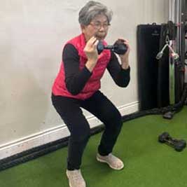 Elizabeth, 82, improved strength, balance and endurance with fall prevention training
