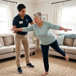 Certified older adult specialist providing safe, supportive fall prevention training for seniors in Toronto