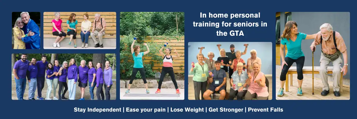 In-home personal training for seniors in the GTA by Vintage Fitness trainers helping older adults stay independent, build strength, and prevent falls.