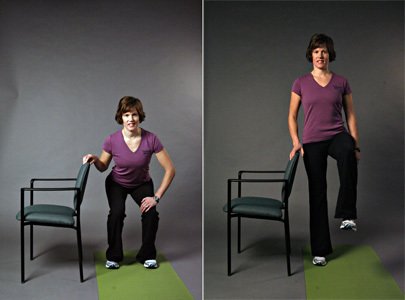 Squat with balance exercise